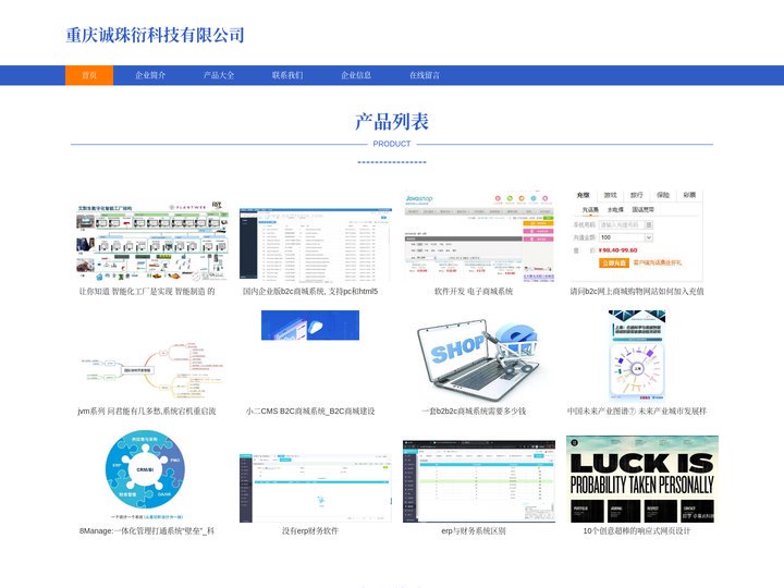 B2C系统开发 ERP系统开发 重庆诚珠衍科技有限公司