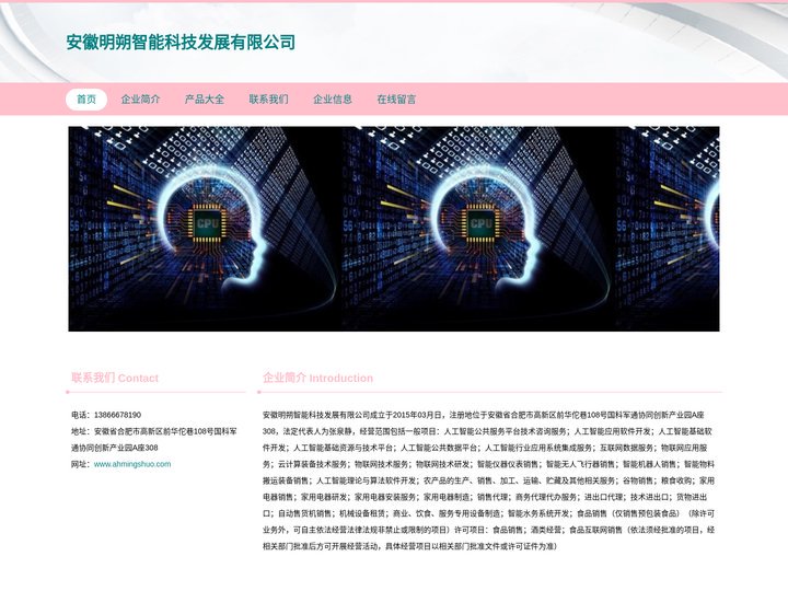安徽明朔智能科技发展有限公司、人工智能应用软件开发