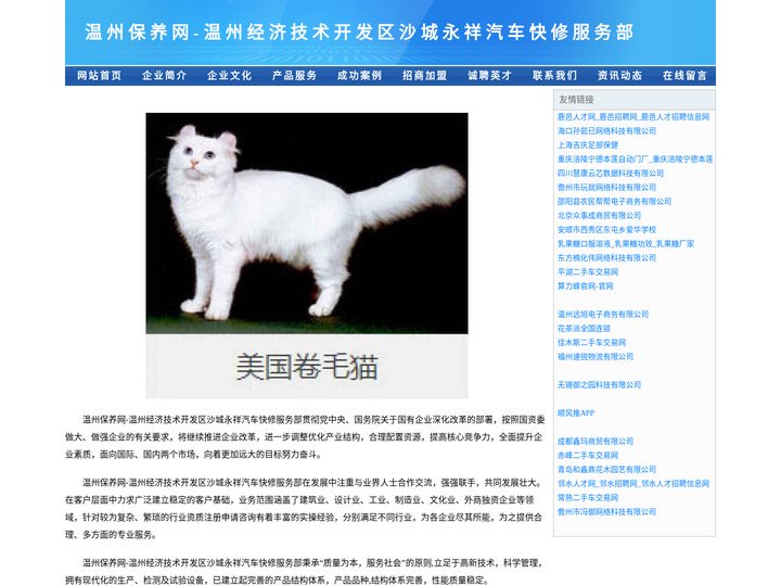 温州保养网-温州经济技术开发区沙城永祥汽车快修服务部