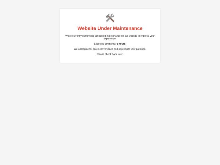 Website Maintenance