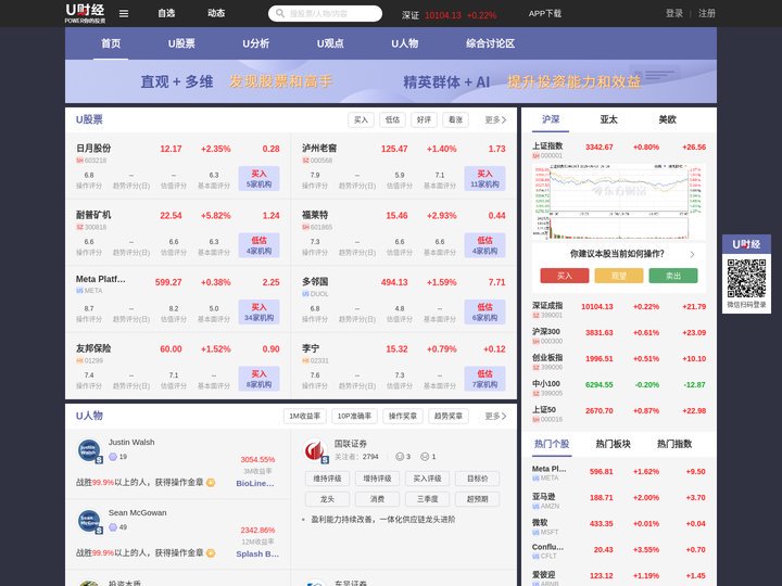 首页-U财经-POWER你的投资