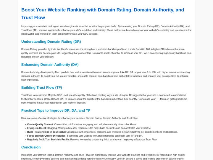 Boost Your Website Ranking with Domain Rating, Domain Author