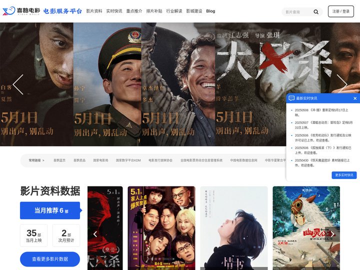 喜鹊电影服务平台_电影发行_电影数据查询_电影数据下载喜鹊电影服务平台