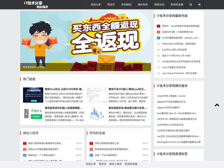 知识海洋-IT技术分享一个专注分享IT技术的程序员网站