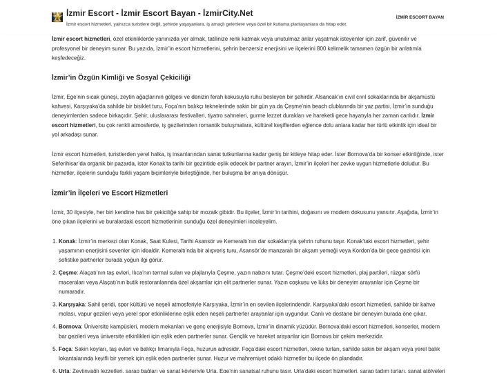 İzmir Escort Bayan